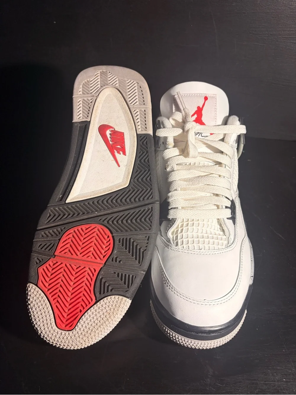 Men's White Athletic Sneakers - Classic Casual Performance Jordan 4